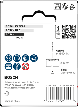 Bosch baksteen- en tegelgatzaag 53 x 60 mm.