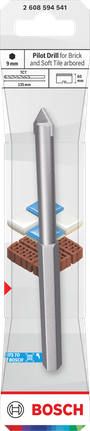 Bosch centreerboor voor baksteen en zachte tegels 9,5x60mm.