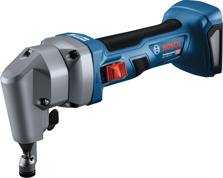 Bosch GNA 18V-16 E draadloze knabbelschaar voor het snijden van metaal.