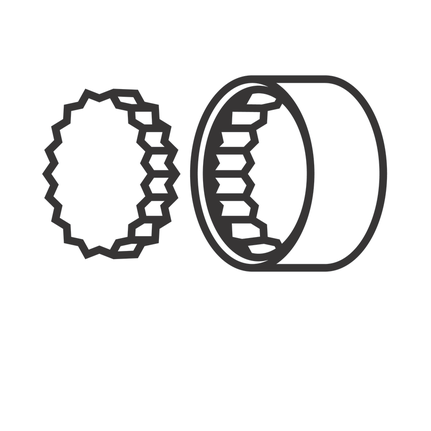 Aantal rateltanden.