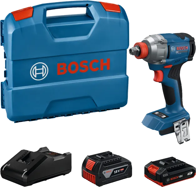 Bosch GDX 18V-285 accu-slagmoersleutelset.
