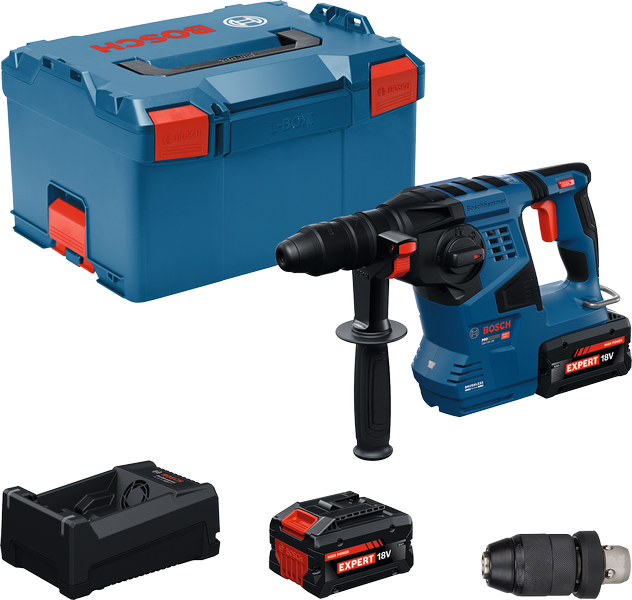 Bosch GBH18V-28F boorhamerset met 18V accu.