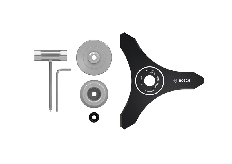 Bosch 3T bosmaaierbladenset voor snoerloze bosmaaiers.