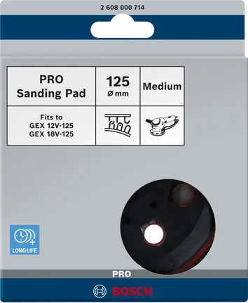 Bosch PRO schuurpad medium 125 mm voor GEX 12V-125.