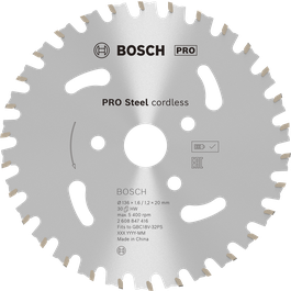 Bosch PRO draadloze staalwapeningssnijder met cirkelzaagblad.