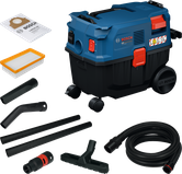 Bosch stofzuiger met accessoires.