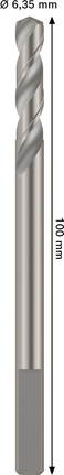 Bosch PRO Pilotboor HSS-G 6,35 mm voor gatenzagen.