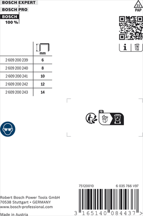 Bosch fijne draadnietjes type 59/12, 12 mm lengte.