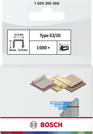 Bosch fijne draadnietjes type 53/10 voor nietmachines.