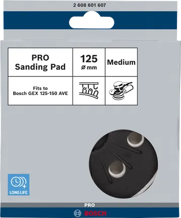 Bosch PRO schuurpad, middelhard, 125 mm.