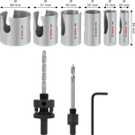 Bosch PRO Bouwmaterialen Gatenzaagset, 9 stuks.