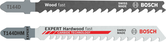 Bosch T144D en EXPERT hardhout snelzaagbladen set.