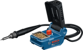 Bosch GLK18V-450 draadloze soldeerbout met reinigingspad.