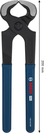 Bosch PRO timmermanstang 200 mm met gecoate handgrepen.