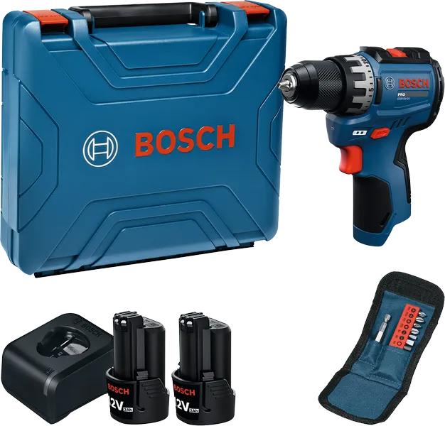 Bosch GSR12V-31 accuboormachineset met accu's.
