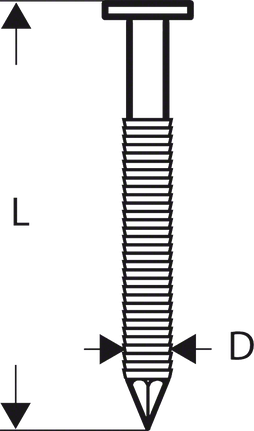 Bosch bolkopschroef met groeven voor veilige bevestiging.