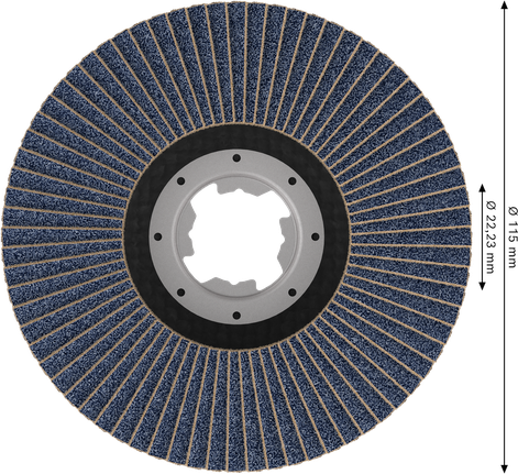 Bosch PRO X571 lamellenschijf, hoek 115 mm, G120 X-Lock.