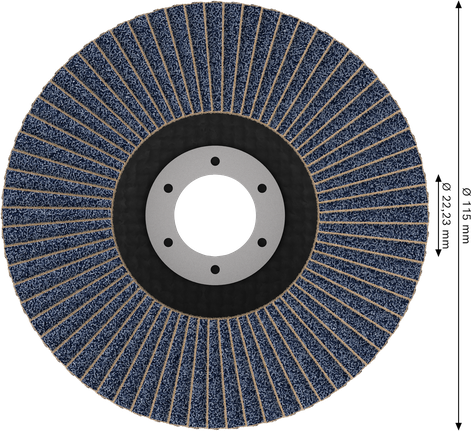 Bosch PRO X571 lamellenschijf, hoek 115 mm G80.
