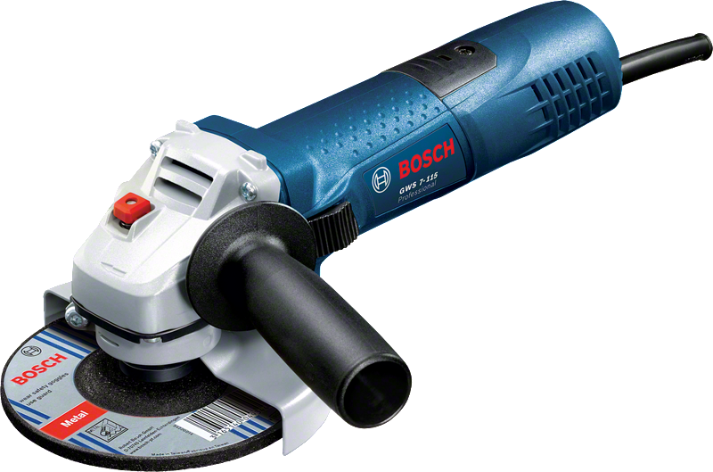 Bosch GWS 7-115 compacte haakse slijper voor het zagen van metaal.