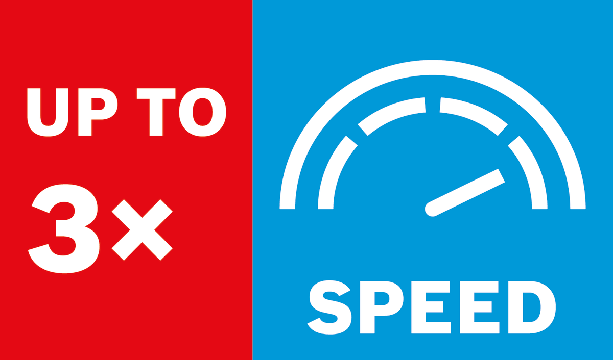 Tot wel 3x sneller dan een 2609255269 speedboor van Bosch