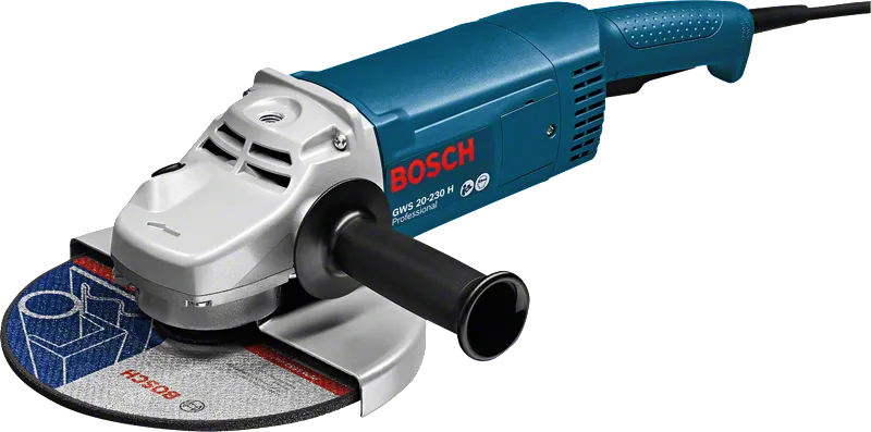 Ъглошлайф Bosch GWS 20-230 H със странична дръжка.