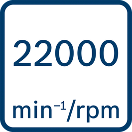 Обороти на празен ход 22000 min-1/rpm 