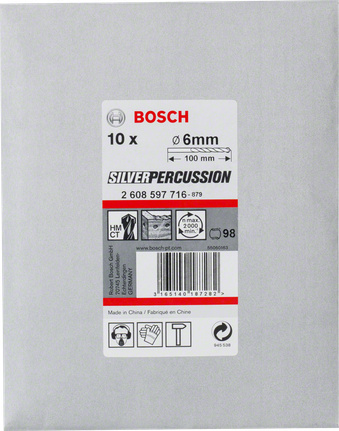 Свредла за бетон Bosch CYL-3, пакет 6 мм, дължина 100 мм.