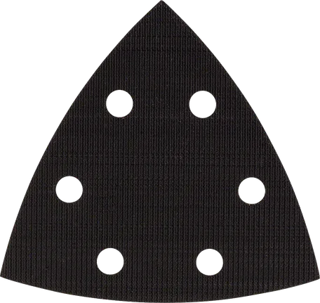 Шлифовъчна плоча Bosch с шест отвора за прахоулавяне.