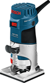 Рутер за дърво Bosch GKF 600, компактен дървообработващ инструмент с мощност 600 W.