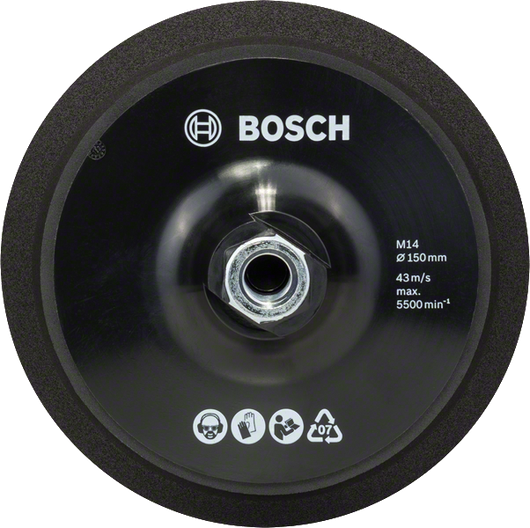 Опорен диск Bosch M14 150 мм със закопчаване с велкро.