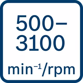 Обороти на празен ход 500 - 3100 min-1/rpm 