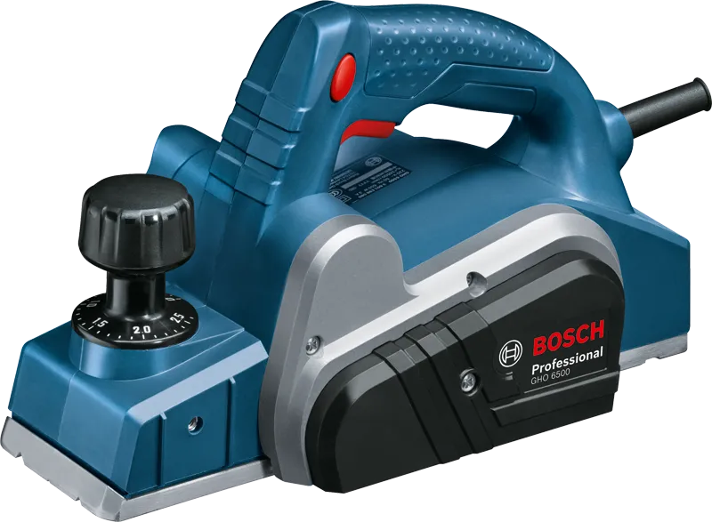 Ренде Bosch GHO 6500 с регулируемо копче за дълбочина на рязане.