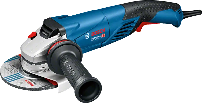 Ъглошлайф Bosch GWS 18-125 L с ергономична дръжка.