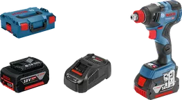 Комплект ударен винтоверт Bosch GDX 18V-200 C с батерия и зарядно устройство.