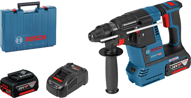 Перфораторна бормашина Bosch GBH 18V-26 с батерия и зарядно устройство.