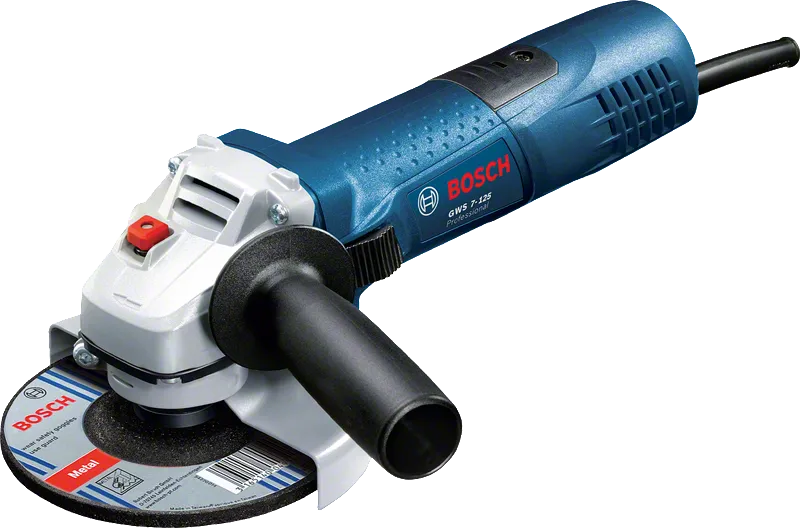 Ъглошлайф Bosch GWS 7-125 със странична дръжка.