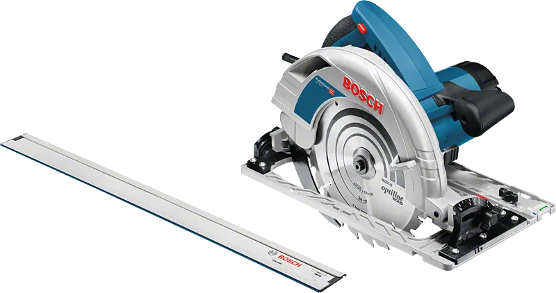 Циркуляр Bosch GKS 85 G с водеща шина.