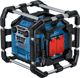Радио Bosch GPB 18V-5 C със субуфер и два захранващи контакта.