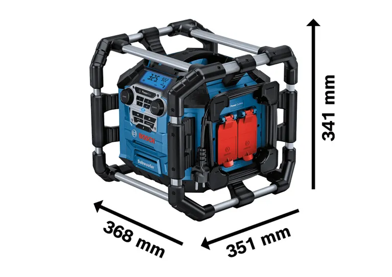 Радио Bosch GPB 18V-5 C със защитна рамка.