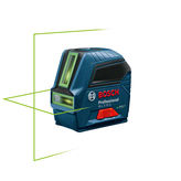 Лазерен нивелир Bosch GLL 2-10 G със зелени линии.