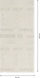 Шлифовъчна мрежа Bosch EXPERT M480 93x186 мм G 240.