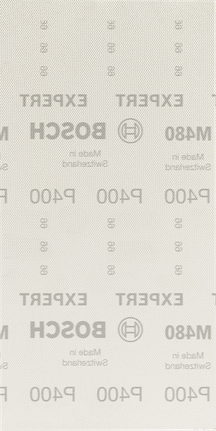 Шлифовъчна мрежа Bosch EXPERT M480 115x230 мм, зърнистост 400.