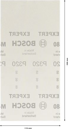 Шлифовъчна мрежа Bosch EXPERT M480 115x230 мм G320.