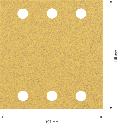 Шкурка Bosch C470 с 6 отвора, 115x107 мм.