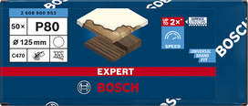Шкурка Bosch EXPERT C470 125 мм P80 за ъглошлайфи.
