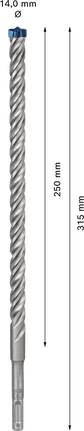 Свредло за перфоратор Bosch EXPERT SDS plus-7X 14x250x315 мм.