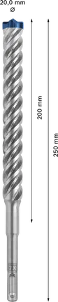 Свредло за перфоратор Bosch EXPERT SDS plus-7X 20x200x250 мм.