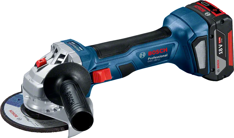 Акумулаторен ъглошлайф Bosch GWS 180-LI с батерия 18V 5.0Ah.