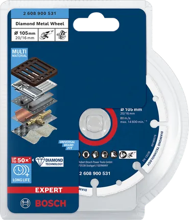 Диамантен метален диск Bosch EXPERT 105×20/16 мм.