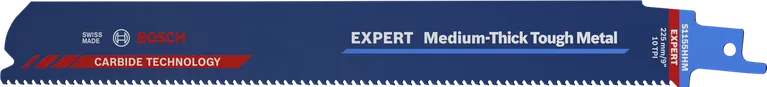 Нож за реципрочно постъпателно трион Bosch EXPERT от твърд метал със средна дебелина.